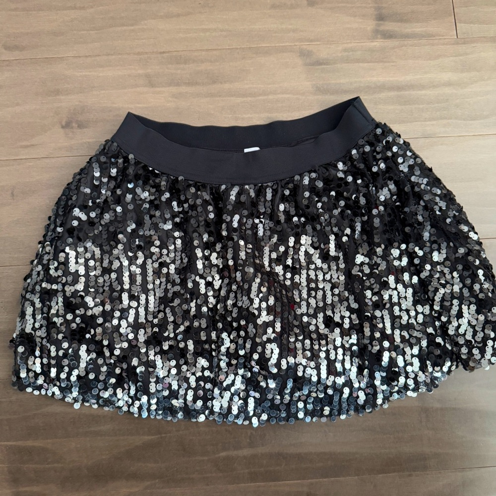 Justice girls sequin glitter sparkle skirt size 12